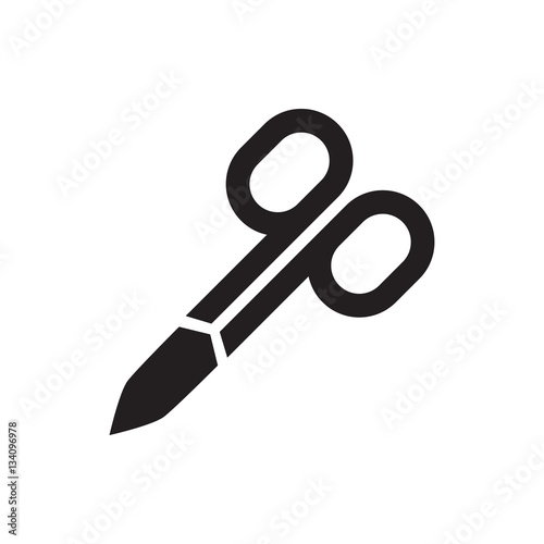 manicure scissors icon illustration