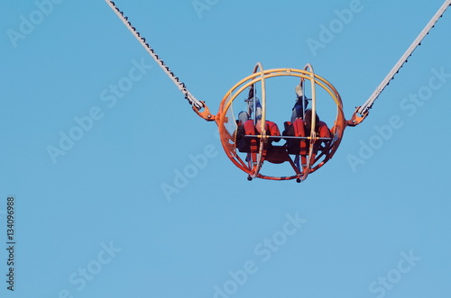 Fototapeta Theme Park Catapult Slingshot Closeup