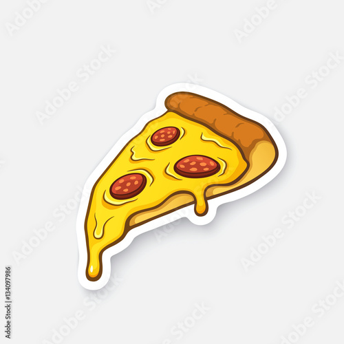 Sticker pizza slice