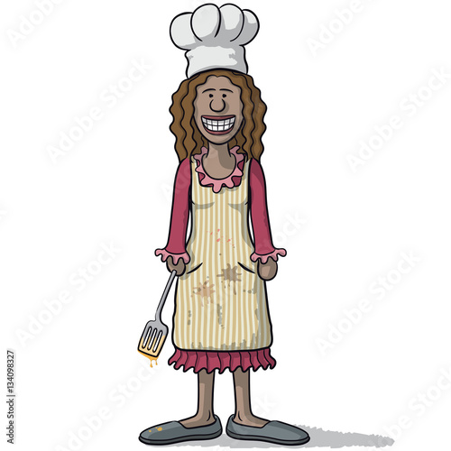 smiling woman cook