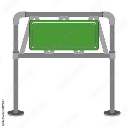 metallic rectangle road sign board vector illustration