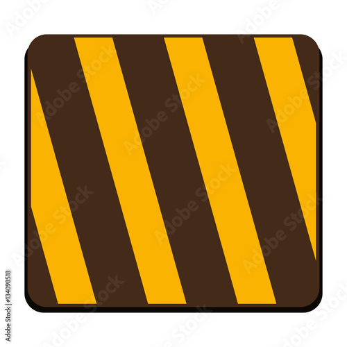 square of traffic barrier icon vector illustration photo