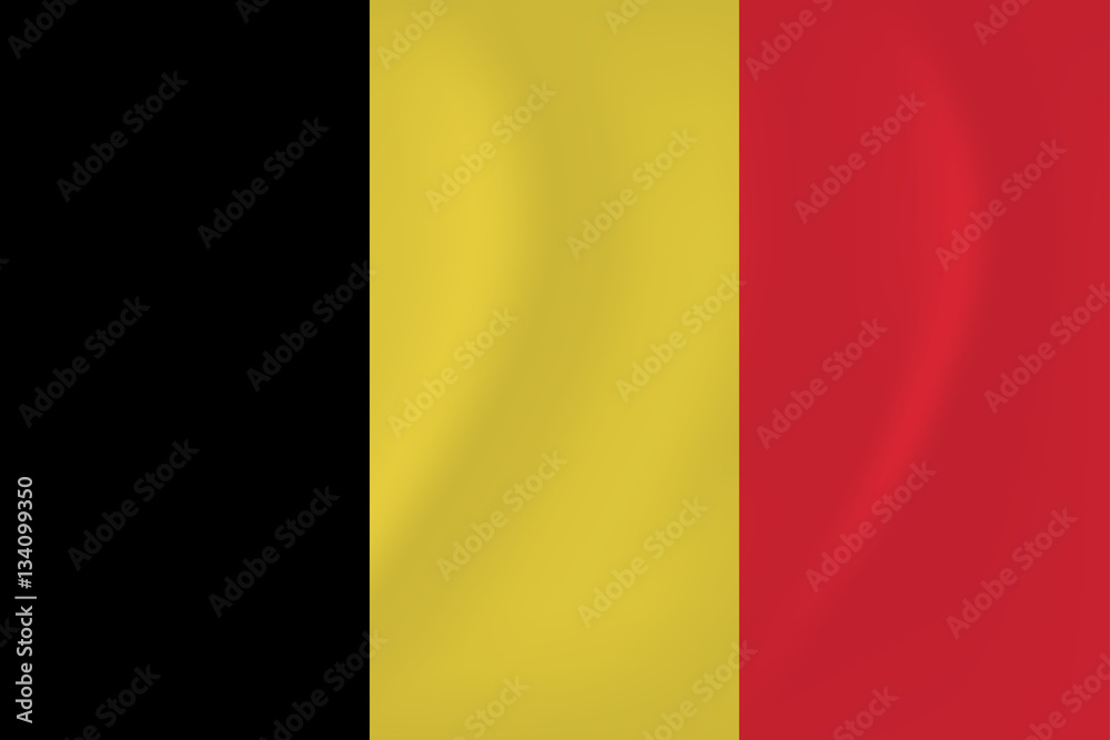 Fototapeta premium Belgia macha flagą