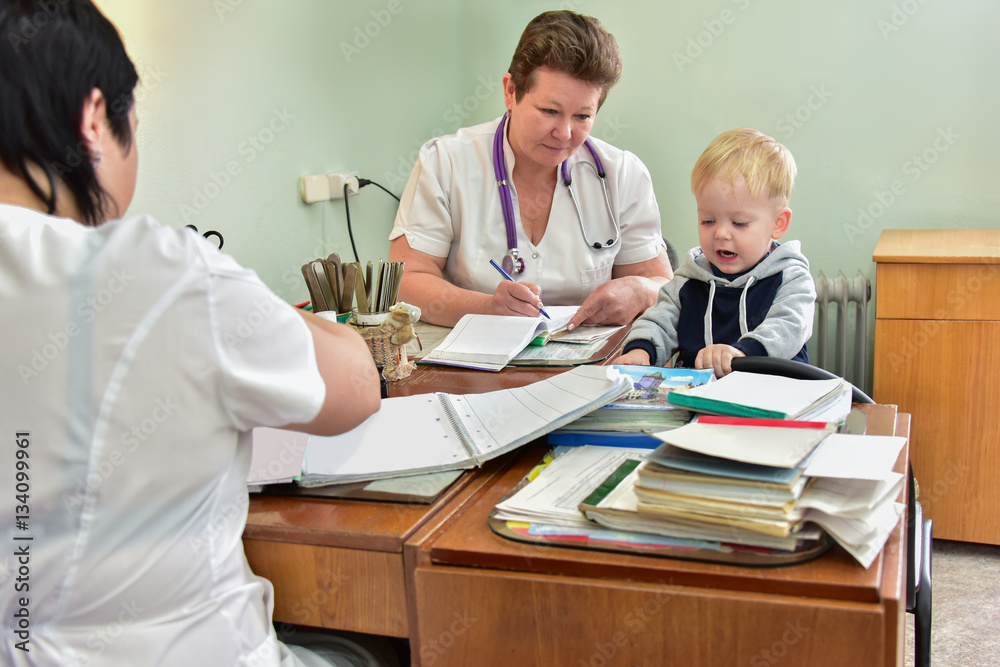 Fototapeta premium Little patient / Photo of the small patients at the children's hospital