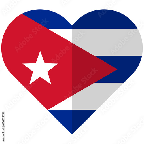 Cuba flat heart flag
