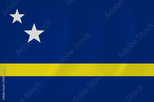 Curacao waving flag