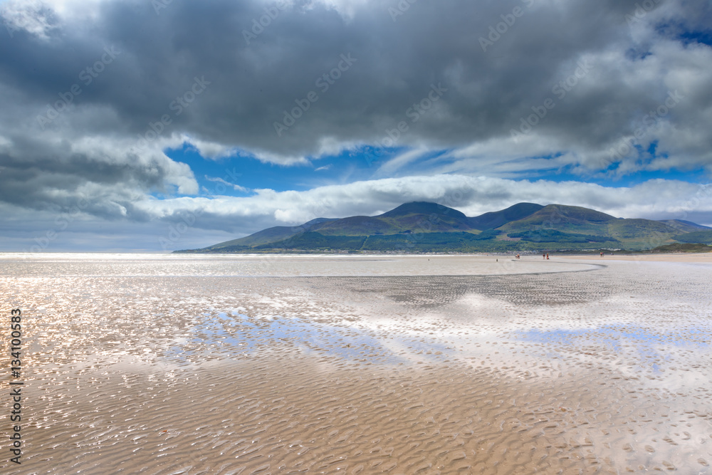 View from Murlough Beach with Mourne Mountains in the background, Newcastle, Northern Ireland
