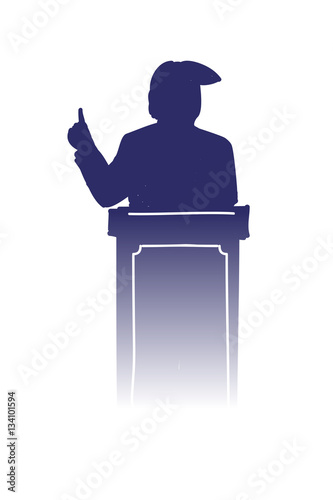 businessman silhouette, hand drawn isolated vector graphic design