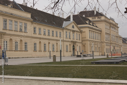 View from the street of the Museum Quartier building in Vienna photo