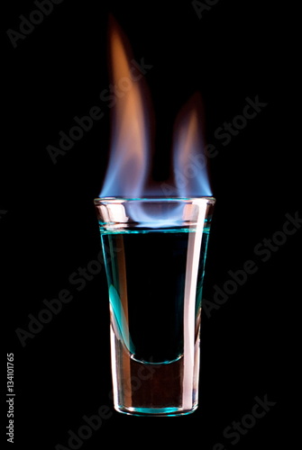 burning glass shots photo