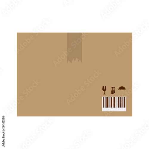 sealed packaging tape in carton vector illustration