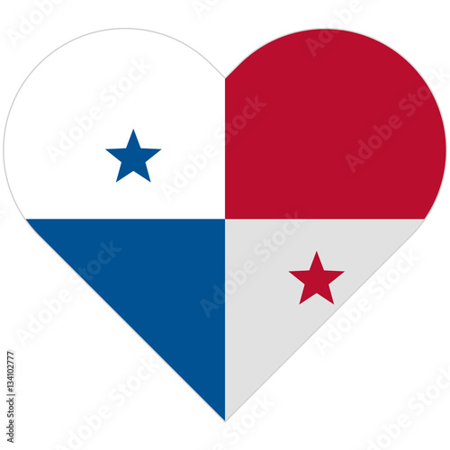 Free Download Panama flat heart flag - GFXLoad