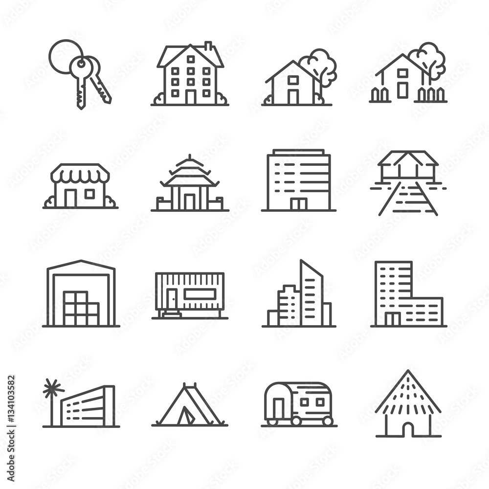 Property icon set Property icon set