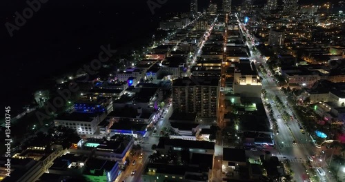 Wallpaper Mural Aerial drone footage of Miami Beach at night 4k 24p Torontodigital.ca