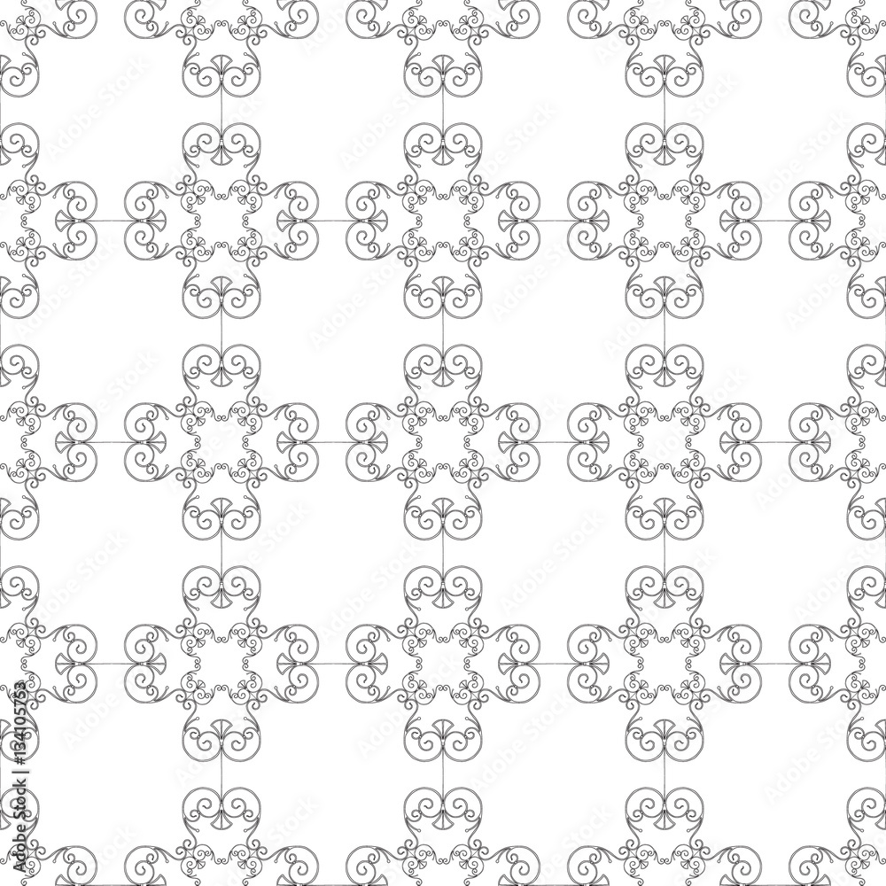 Seamless background with twisted metal bars Seamless background with twisted metal bars