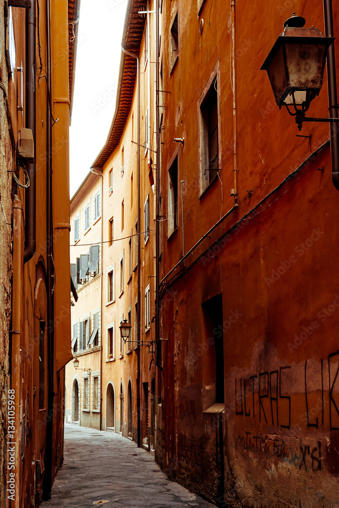 Fototapeta premium street view of Old Town Pisa Tuscany, Italy