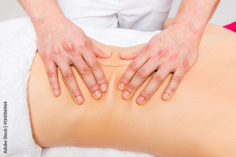 Shooting in the office massage masseur, hands close-up Shooting in the office massage masseur, hands close-up