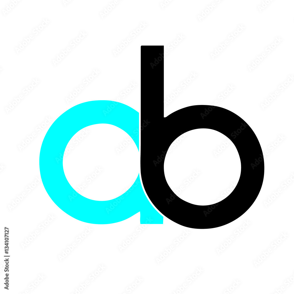 Modern Simple Initial Logo Vector Blue Grey Letters Modern Simple Initial Logo Vector Blue Grey Letters