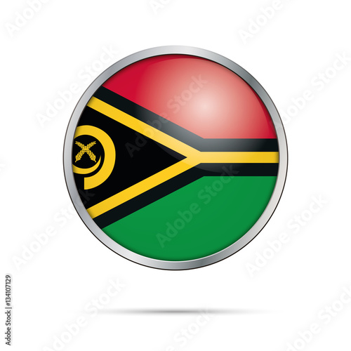 Vector Vanuatuan flag button. Vanuatu flag in glass button style with metal frame. Free Download Vector Vanuatuan flag button. Vanuatu flag in glass button style with metal frame. - GFXLoad