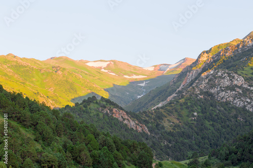 View of the mountain valley. Kazakhstan. South Kazakhstan region. village Lenger photo