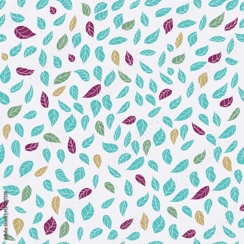 silhouette leaves seamless pattern