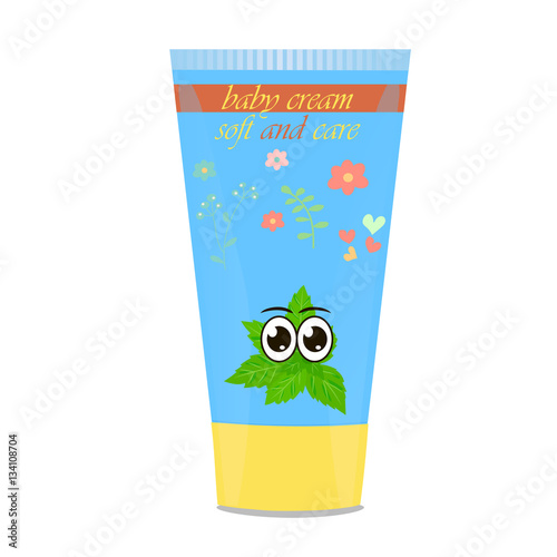 Baby cream tube with kids design