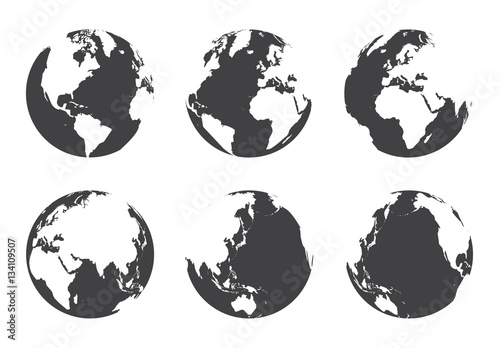 All side around the world . flat design