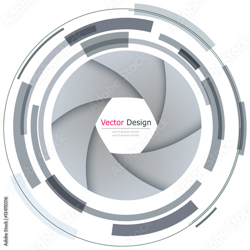 Background with circular abstract lens design,