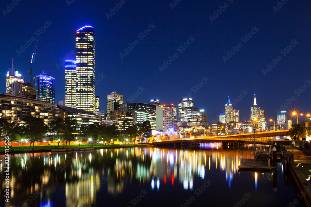 Melbourne Skyline at Dusk