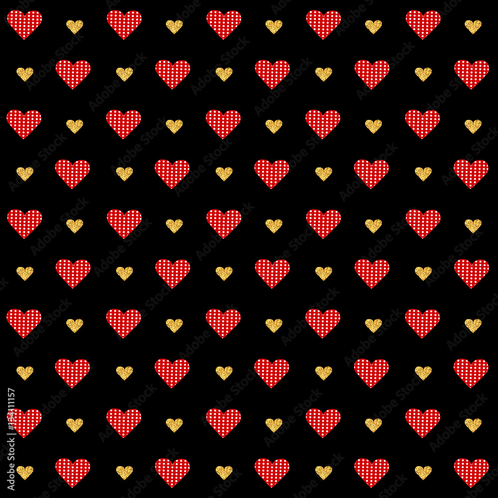 Vector Valentines day seamless pattern