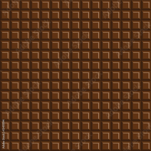 Texture of milk chocolate bar. Seamless pattern. Wrapping paper design. Background. Sweet vector illustration.