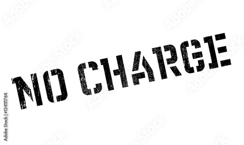 No Charge rubber stamp. Grunge design with dust scratches. Effects can be easily removed for a clean, crisp look. Color is easily changed.