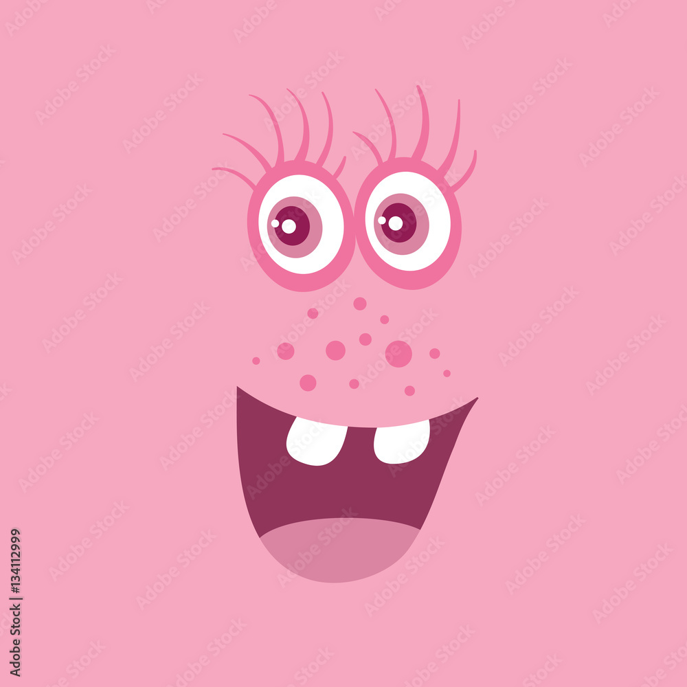 Funny Smiling Monster Smile Bacteria Character Funny Smiling Monster Smile Bacteria Character