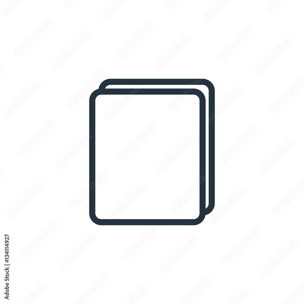 document, paper, blank web thin line icon on white background; document, paper, blank web thin line icon on white background;