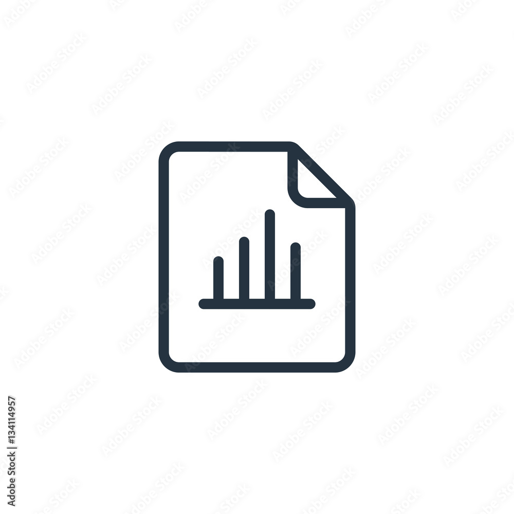 document, paper, blank web thin line icon on white background; document, paper, blank web thin line icon on white background;
