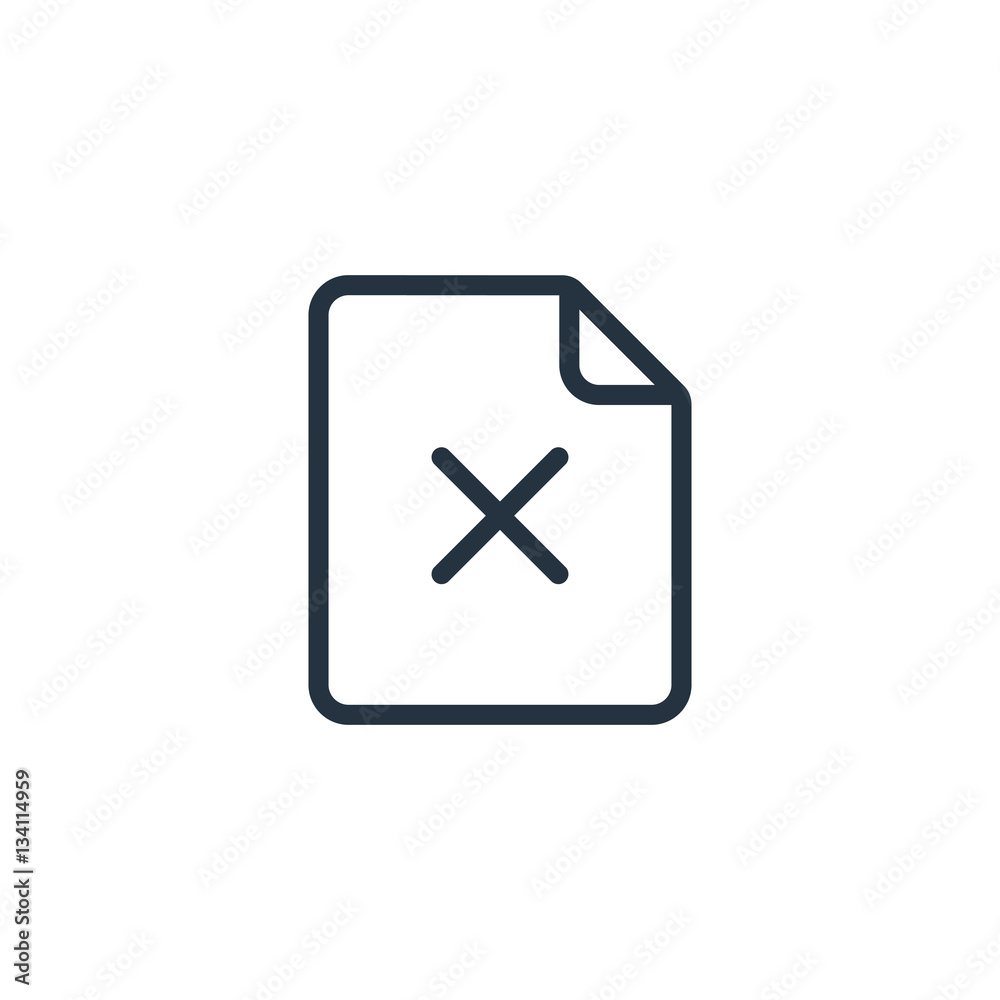 document, paper, blank web thin line icon on white background; document, paper, blank web thin line icon on white background;