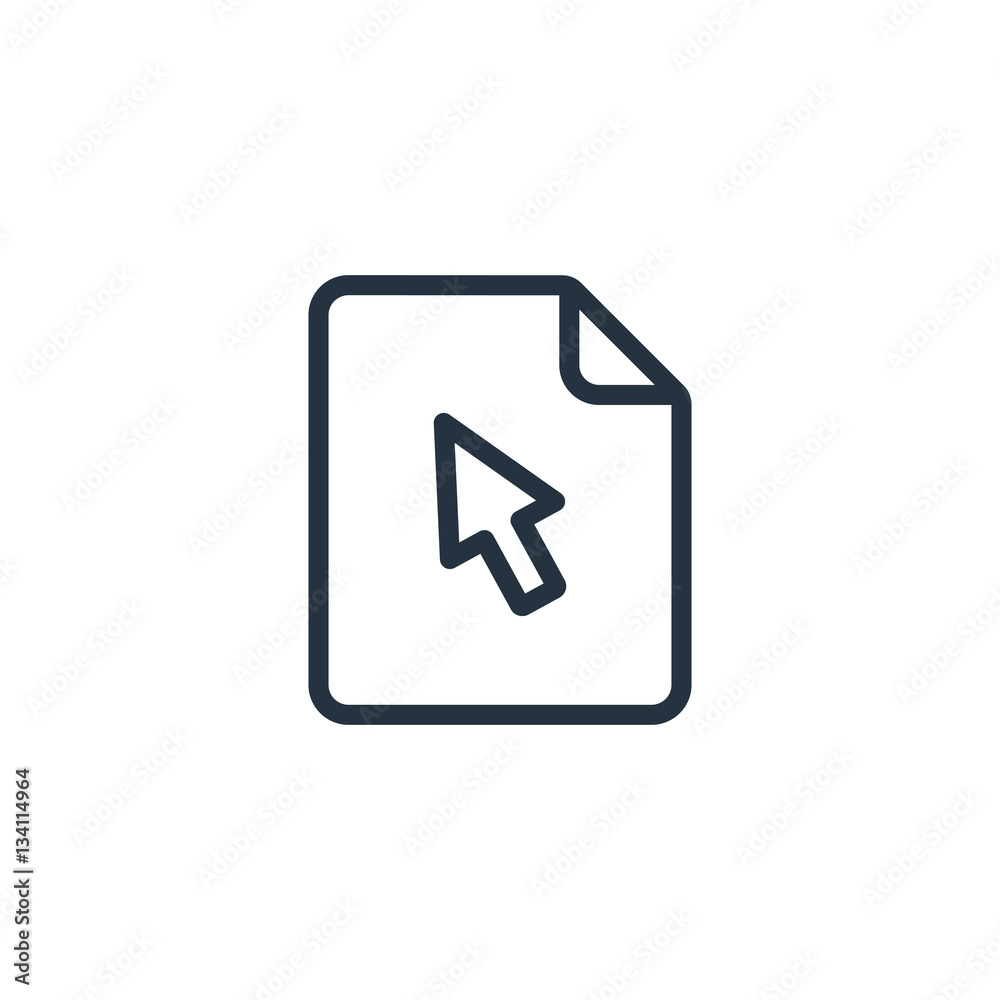 document, paper, blank web thin line icon on white background; document, paper, blank web thin line icon on white background;