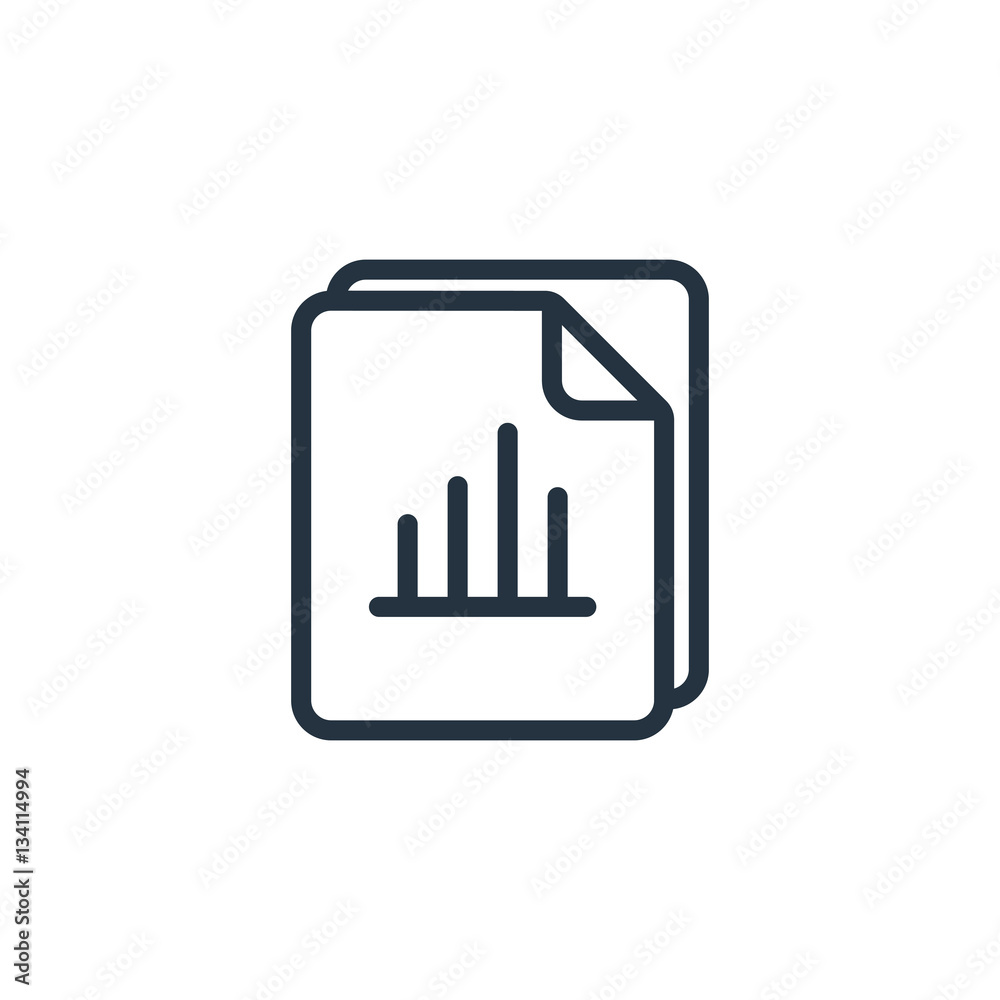 document, paper, blank web thin line icon on white background; document, paper, blank web thin line icon on white background;