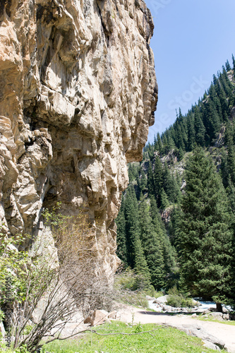 rocky slope in the mountains