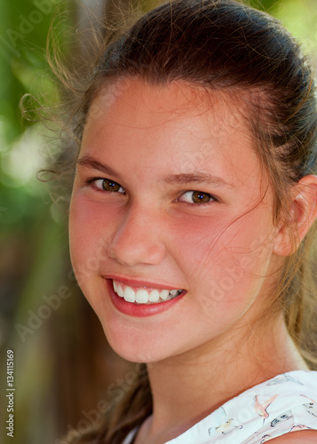 Portrait of a happy, young girl