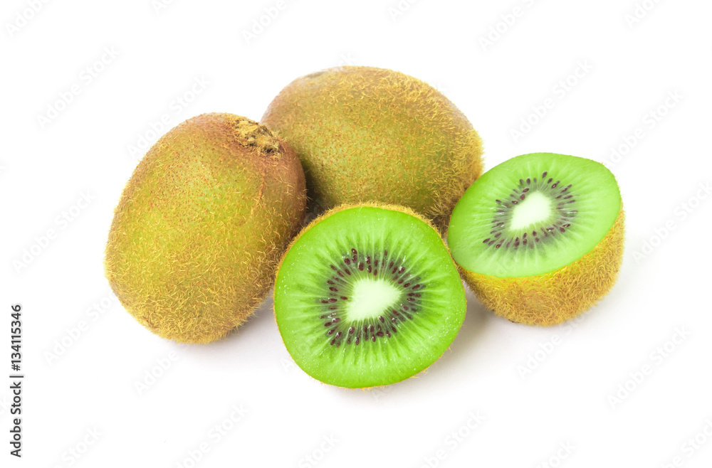 Kiwi fruit on white background, healthy food concept Kiwi fruit on white background, healthy food concept