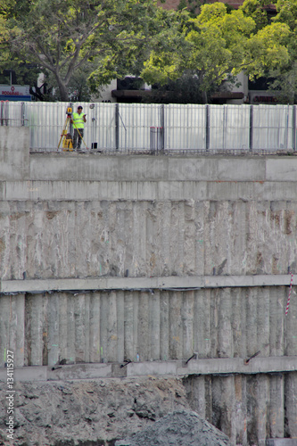 Construction workers, Land Surveyors, topographer
