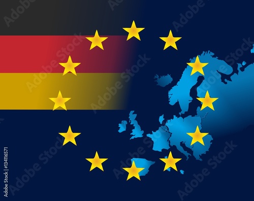 EU and flag of Germany