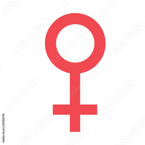 Sex symbol. Gender woman symbol. Female abstract symbol. Vector Illustration