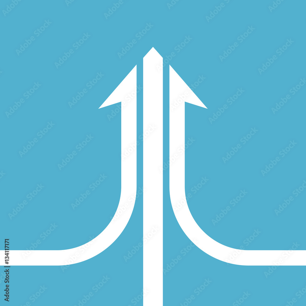 © Satenik Guzhanina - White arrow, teamwork concept © Satenik Guzhanina - White arrow, teamwork concept