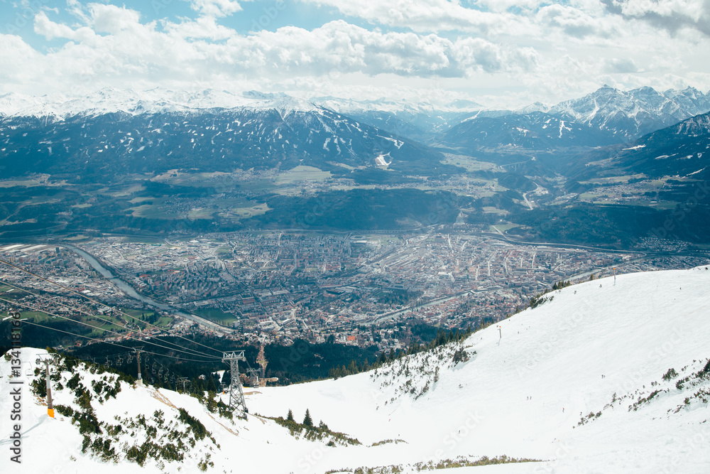 innsbruck austria alps background travel