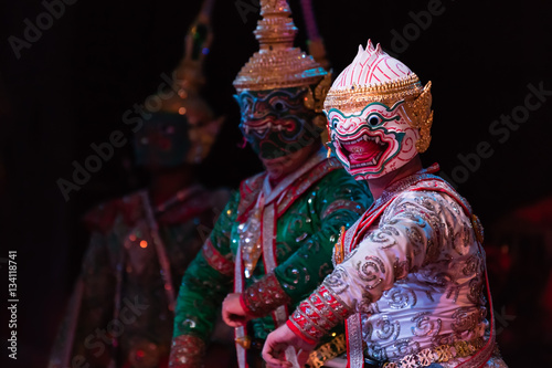 thai traditional mask dance (Khon Performance