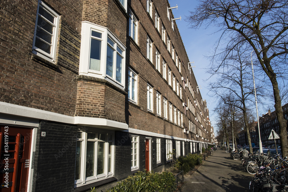 Apartment buildings from the 30s in Amsterdam - The Netherlands