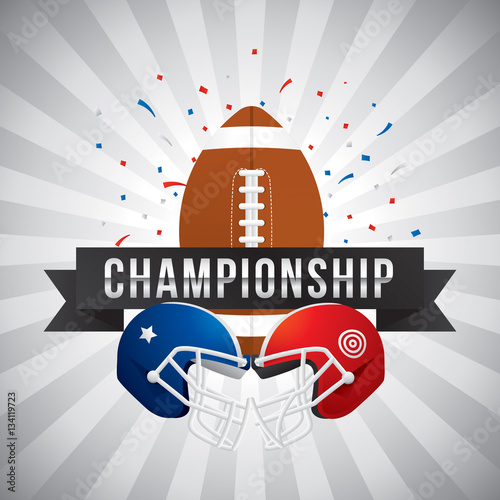 Vector of American football template background.