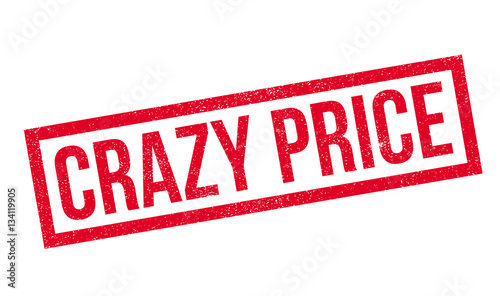 Crazy Price rubber stamp. Grunge design with dust scratches. Effects can be easily removed for a clean, crisp look. Color is easily changed.